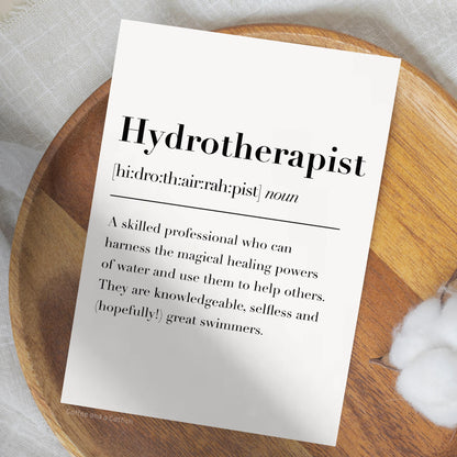 Hydrotherapist Definition Print | Hydrotherapy Gifts, Hydrotherapist Gift, for Hydrotherapist, Hydrotherapist Gift Ideas, Hydrotherapy Print