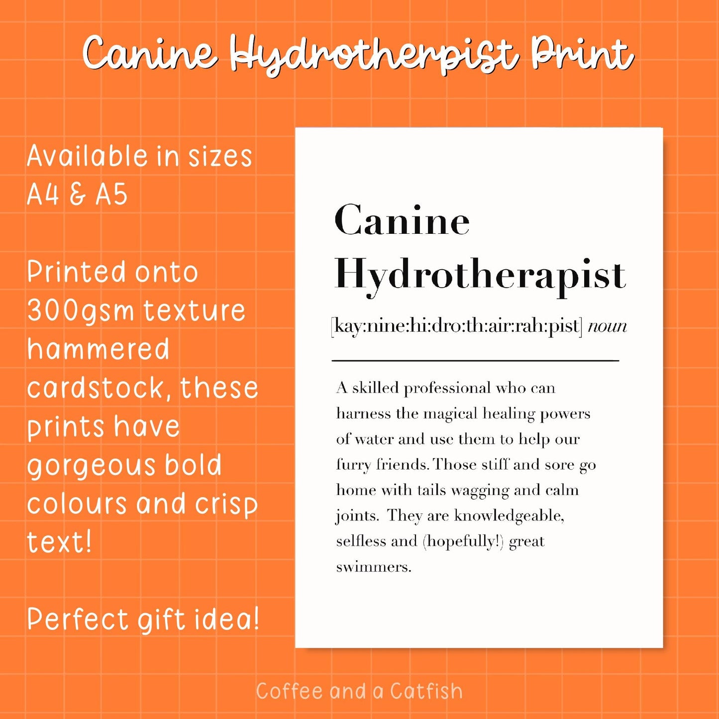 Canine Hydrotherapist Definition Print | Canine Hydrotherapist Gift, For Hydrotherapist, Dog Hydrotherapy, Thank You Dog Hydrotherapist Gift