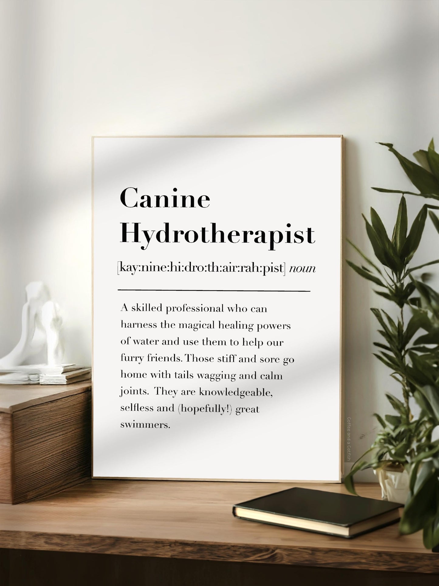 Canine Hydrotherapist Definition Print | Canine Hydrotherapist Gift, For Hydrotherapist, Dog Hydrotherapy, Thank You Dog Hydrotherapist Gift