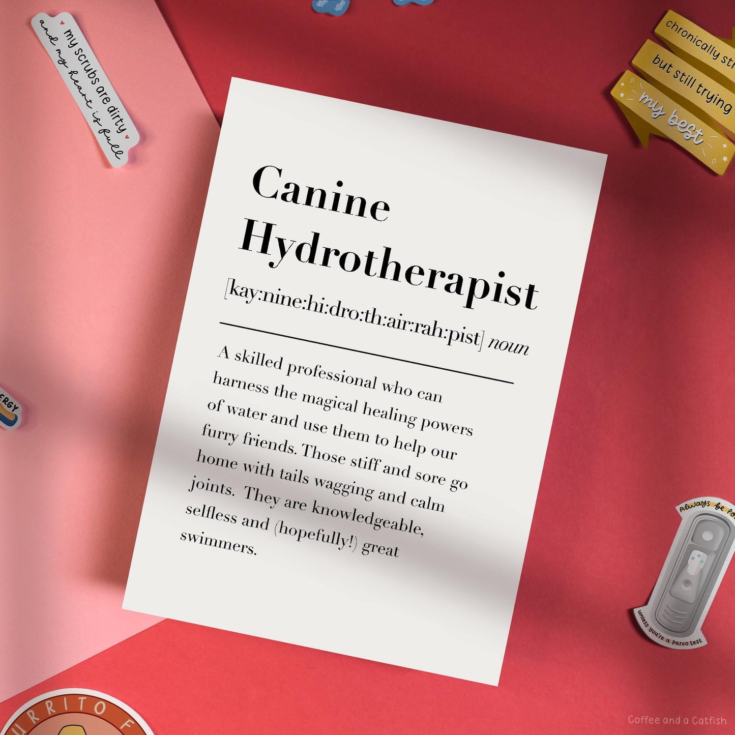 Canine Hydrotherapist Definition Print | Canine Hydrotherapist Gift, For Hydrotherapist, Dog Hydrotherapy, Thank You Dog Hydrotherapist Gift