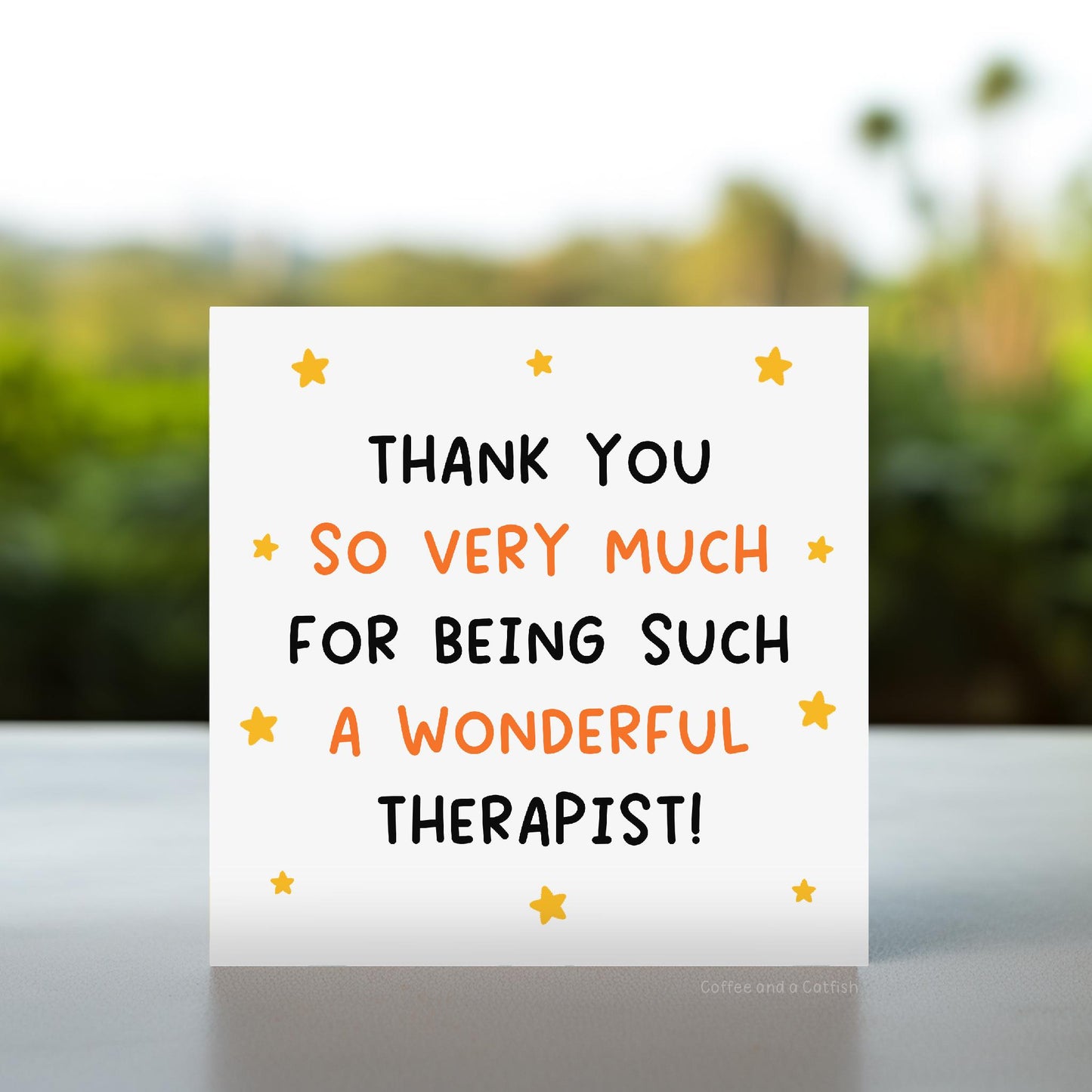 To a Wonderful Therapist card | Therapist Appreciation Card, Thank You Therapy Card, Therapist Greeting Card, Thank You To My Therapist Card