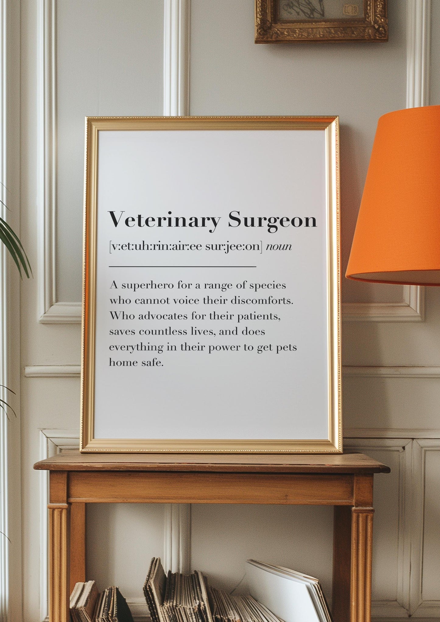 Veterinary Surgeon Definition Print | Veterinarian Definition Print, DVM Definition Print, Thank You Vet Gift, Veterinary Surgeon Gift Ideas