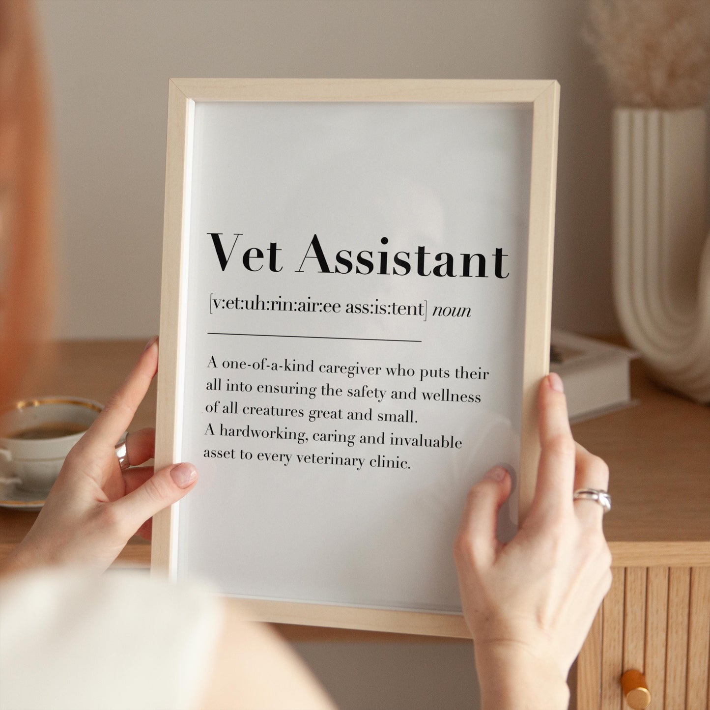 Vet Assistant Definition Print | Veterinary Assistant Print, Vet Assistant Gift, VCA gift, Veterinary Care Assistant Gift, VNA vetmed Gift