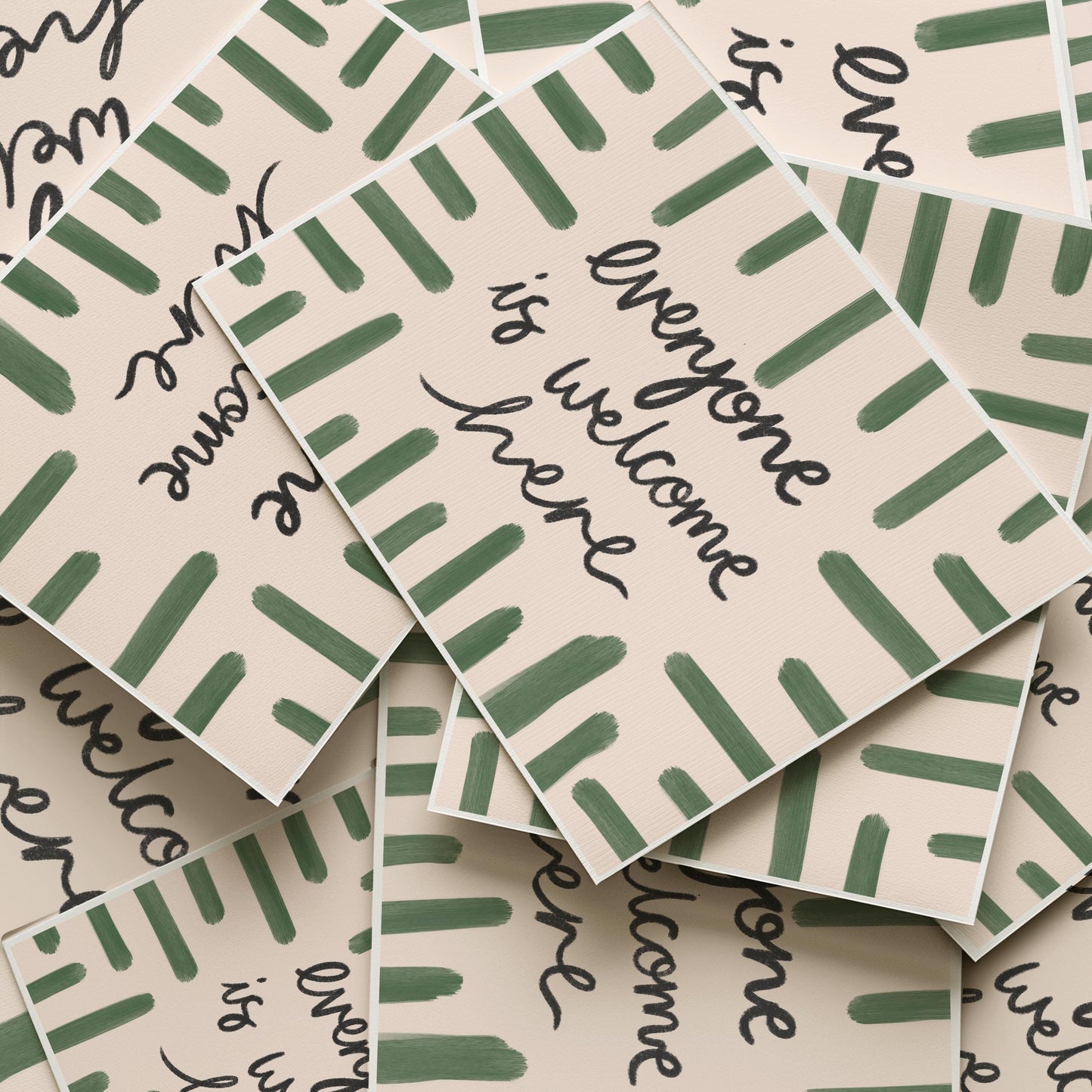 Everyone Is Welcome Here Print | Sage Green Wall Art Prints, Green Decor, Sage Bedroom Art Prints, Sage Green Living Room Art, Sage Green