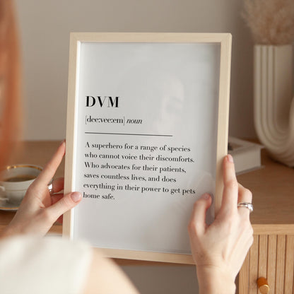 DVM Definition Print | Veterinarian Definition Print, DVM Gift, Thank You Vet Gift, Veterinarian Gift, Veterinary Surgeon Gift