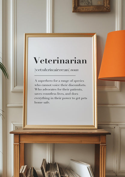Vet Definition Print | Veterinarian Definition Print, DVM Definition Print, Thank You Vet Gift, Veterinarian Gift, Veterinary Surgeon Gift