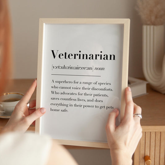 Vet Definition Print | Veterinarian Definition Print, DVM Definition Print, Thank You Vet Gift, Veterinarian Gift, Veterinary Surgeon Gift