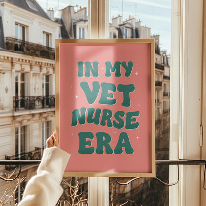 In My Vet Nurse Era | Veterinary Nurse Prints, Vet Nurse Print, Veterinary Nursing Gifts, Vet Nursing Gifts, Vet Tech Print, Vet Med Gift