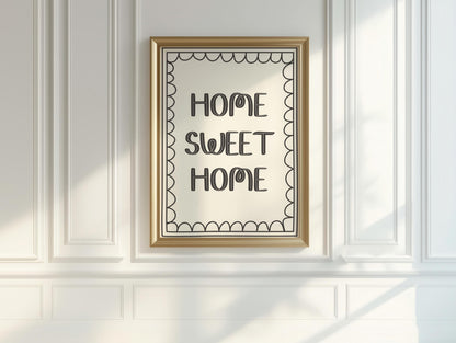 Home Sweet Home Print | Cosy Home Prints, Lets Get Cosy Wall Art, Cosy Quote Wall Art, Home Quote Print, Rather Be Home Print for Hallway