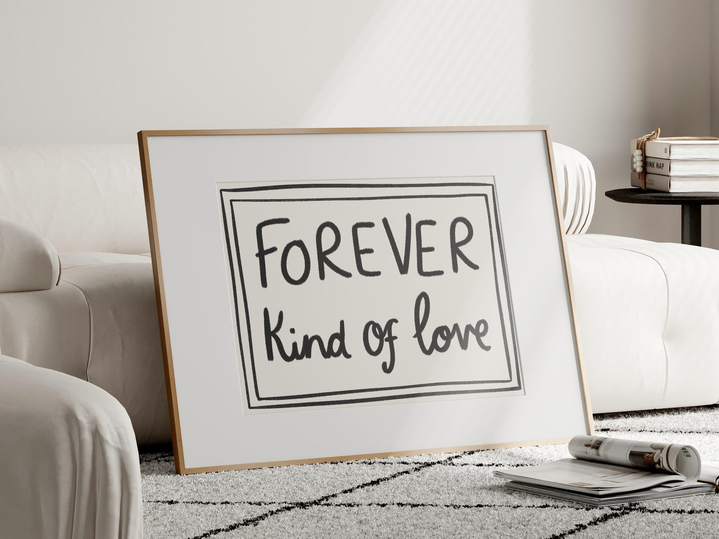 It's a Forever Kind of Love Print | Cute Posters Love Prints, Gift for Partner Anniversary Gifts Wedding Presents Couples Love Bedroom Print