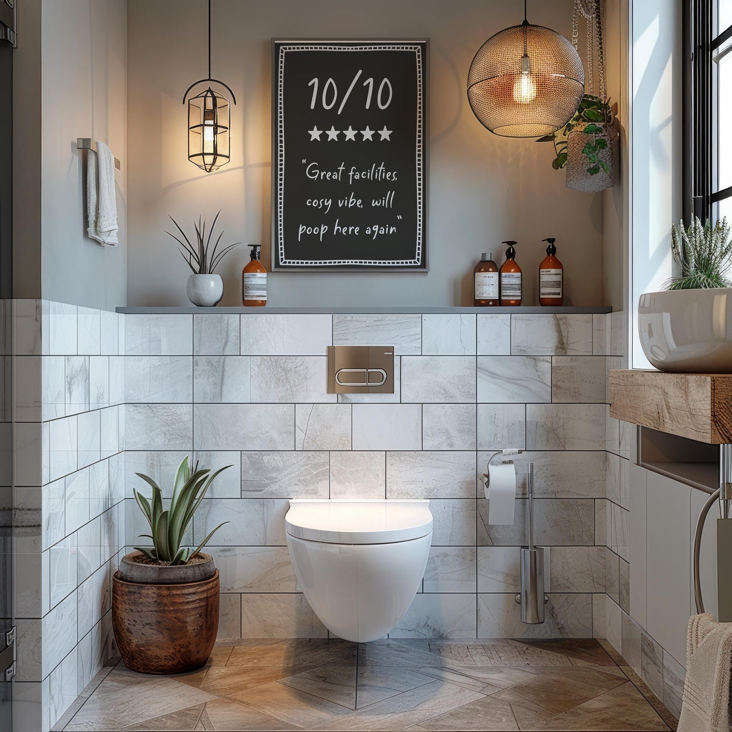10/10 Toilet Review Funny Sign | Hilarious Loo Sign, A3 A4 A5 Toilet Print, Downstairs Toilet Prints, Cheeky Toilet Review, Bathroom Jokes