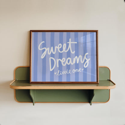 Sweet Dreams Baby Boy Print | Baby Boy Nursery Print, Boy Nursery Print, Blue Nursery Wall Art, Cute Boys Nursery Print, Baby Boy Quote Art