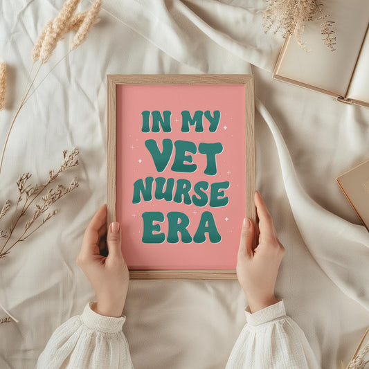 In My Vet Nurse Era | Veterinary Nurse Prints, Vet Nurse Print, Veterinary Nursing Gifts, Vet Nursing Gifts, Vet Tech Print, Vet Med Gift