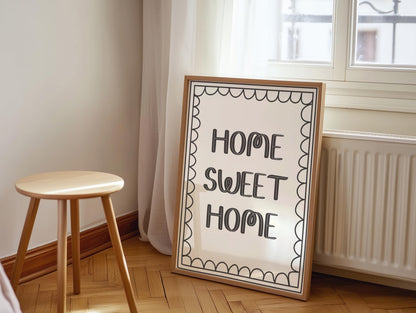 Home Sweet Home Print | Cosy Home Prints, Lets Get Cosy Wall Art, Cosy Quote Wall Art, Home Quote Print, Rather Be Home Print for Hallway