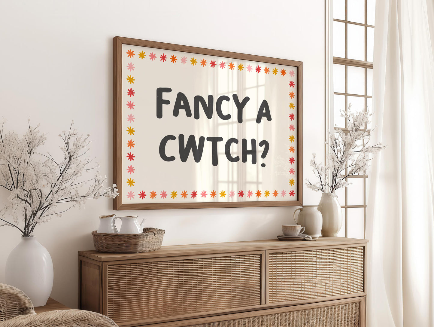 Fancy a Cwtch Welsh Wall Art Print | Welsh Gift Idea, Welsh Birthday Gift, For Bampi, Wales Decor, Wales Home Print, CWTCH definition print