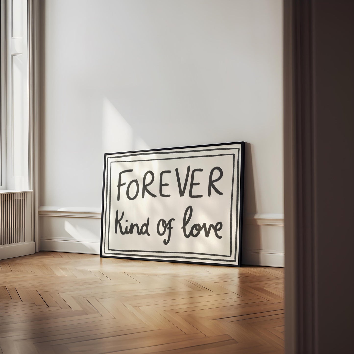 It's a Forever Kind of Love Print | Cute Posters Love Prints, Gift for Partner Anniversary Gifts Wedding Presents Couples Love Bedroom Print
