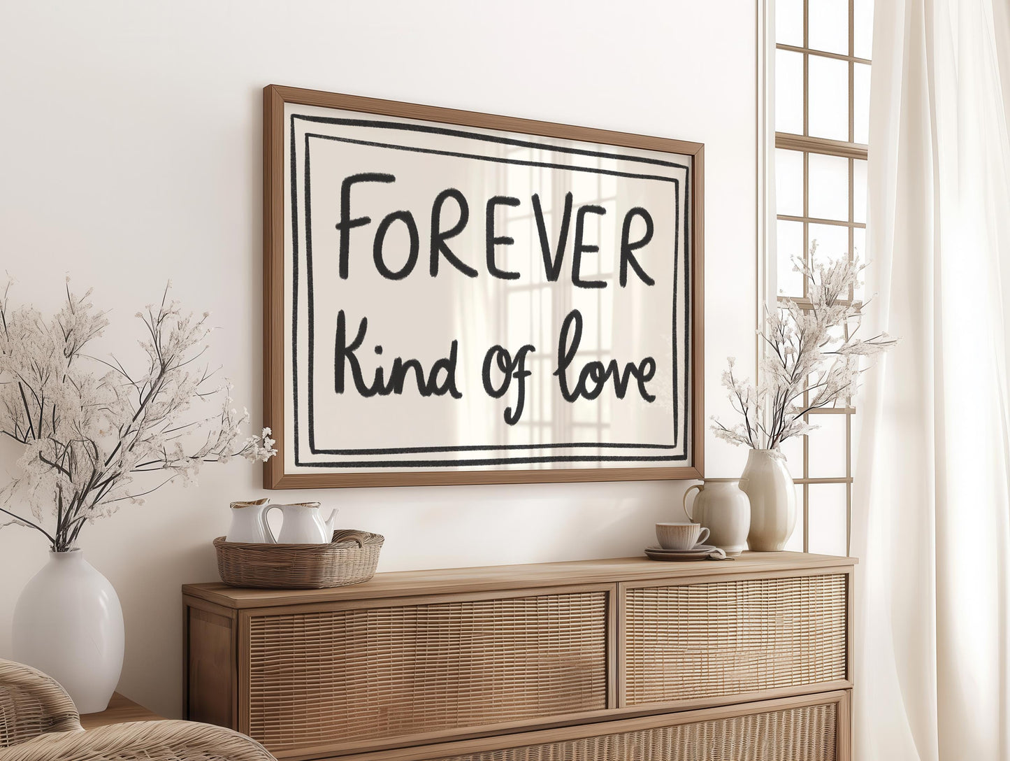 It's a Forever Kind of Love Print | Cute Posters Love Prints, Gift for Partner Anniversary Gifts Wedding Presents Couples Love Bedroom Print