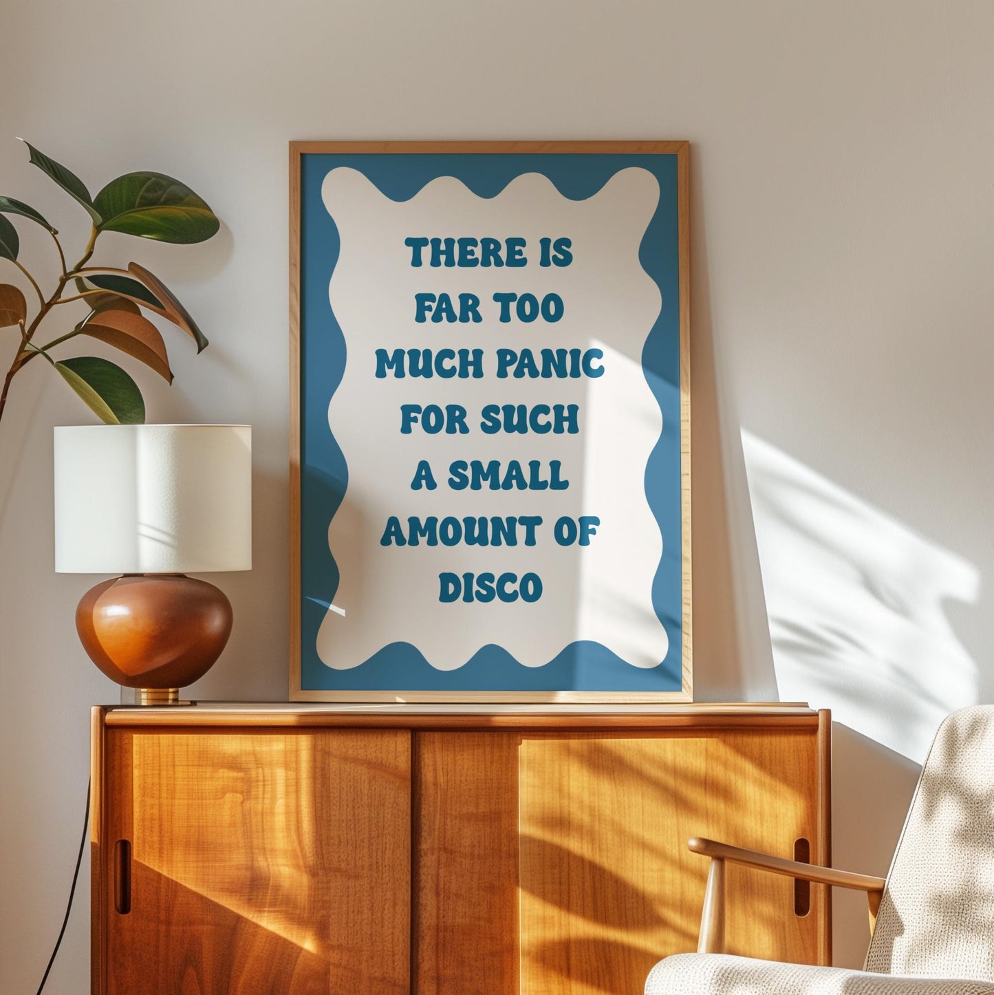 Blue Panic At The Disco Print | Funny Panic Print, Too Much Panic Print, Panic At The Desk-O Print, Retro Blue Print, Anxiety Print, Retro