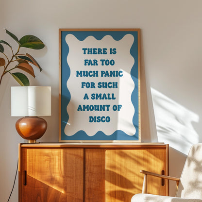 Blue Panic At The Disco Print | Funny Panic Print, Too Much Panic Print, Panic At The Desk-O Print, Retro Blue Print, Anxiety Print, Retro