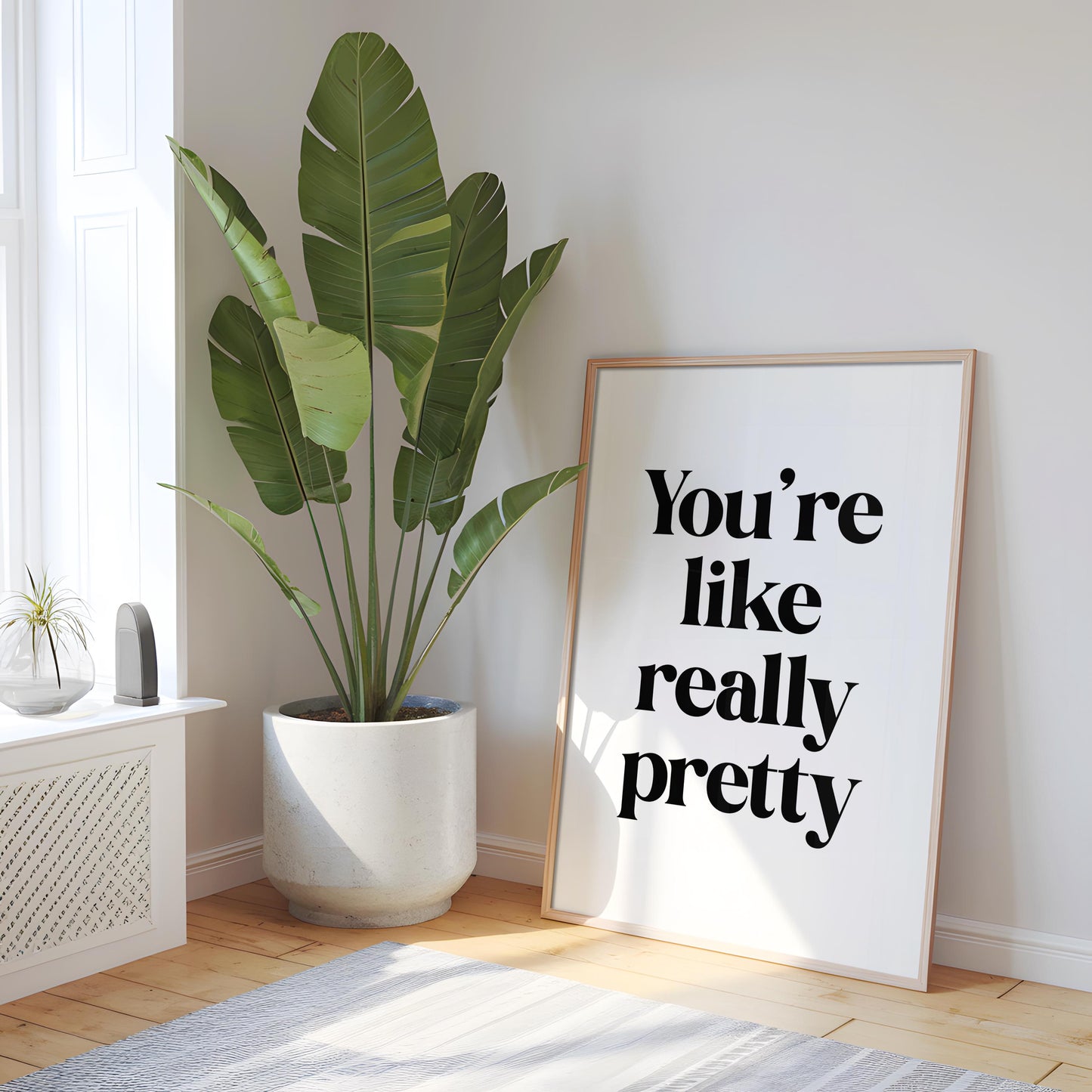 You're Like Really Pretty Print | You're Really Pretty Black White Bathroom Print, Girly Bathroom Print, Mean Girls Quote Print, Bedroom Art