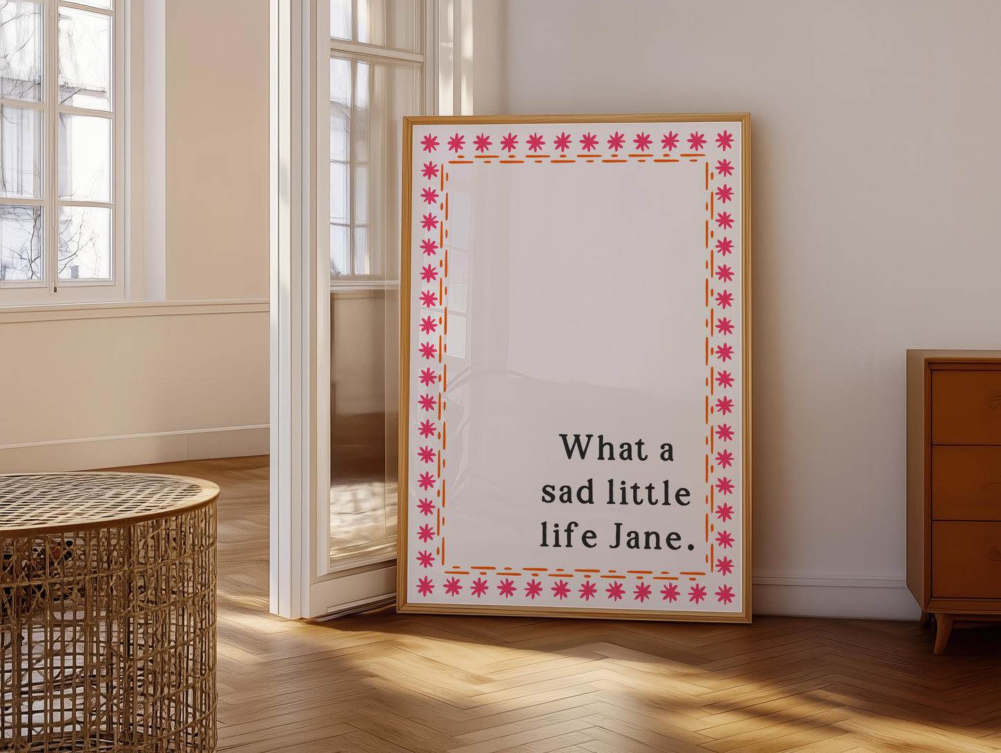 What a Sad Little Life Jane Print | Funny Wall Art, Funny Come Dine With Me Meme Print, TV Meme Gifts Novelty Print, British TV Meme Print