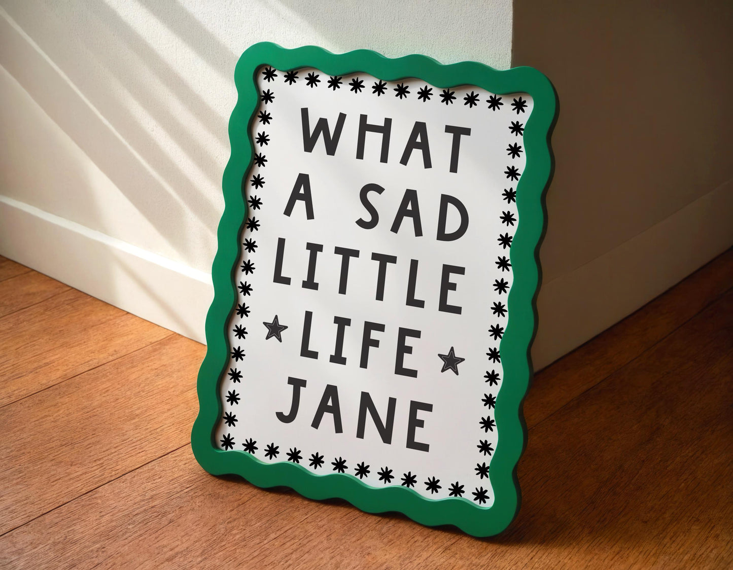 What a Sad Little Life Jane Print | Meme Wall Art Prints, Funny Tv Prints, Tv Meme Prints, Come Dine With Me Meme Print, Novelty Gifts UK
