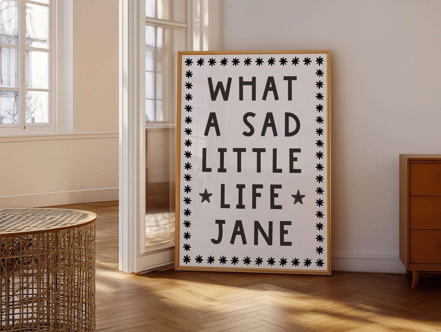 What a Sad Little Life Jane Print | Meme Wall Art Prints, Funny Tv Prints, Tv Meme Prints, Come Dine With Me Meme Print, Novelty Gifts UK