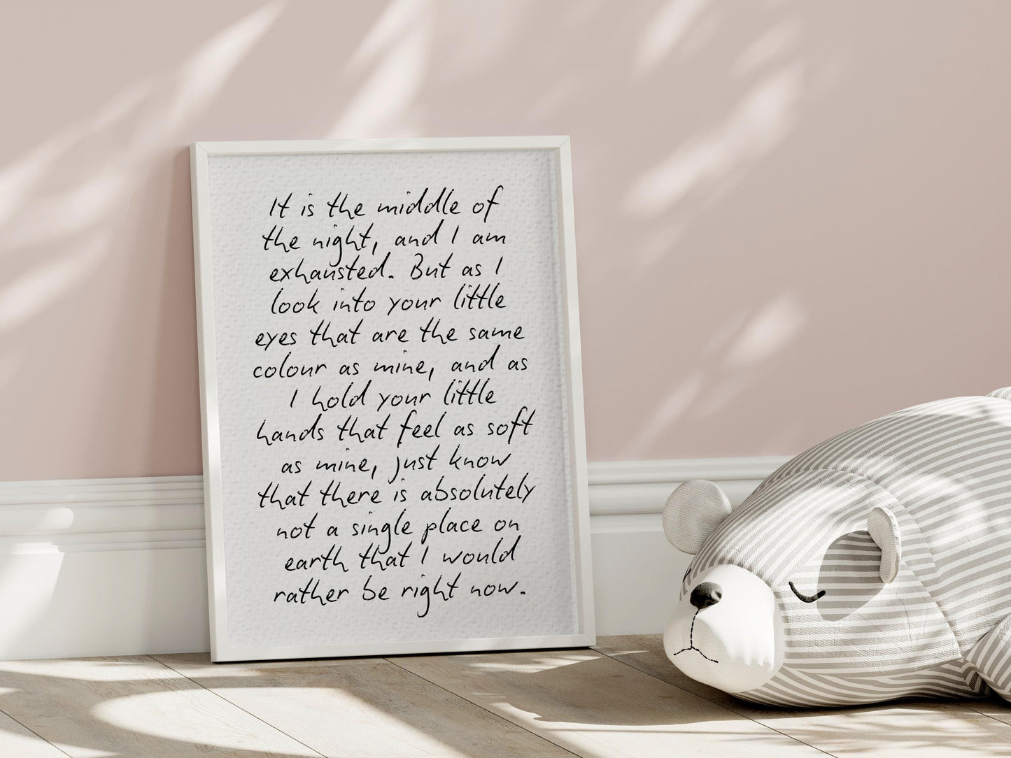 Feeding Baby Poem Print | Sentimental Baby Shower Gifts, Emotional Nursery Print, Personal Nursery Wall Art, Motherhood Fatherhood Poetry
