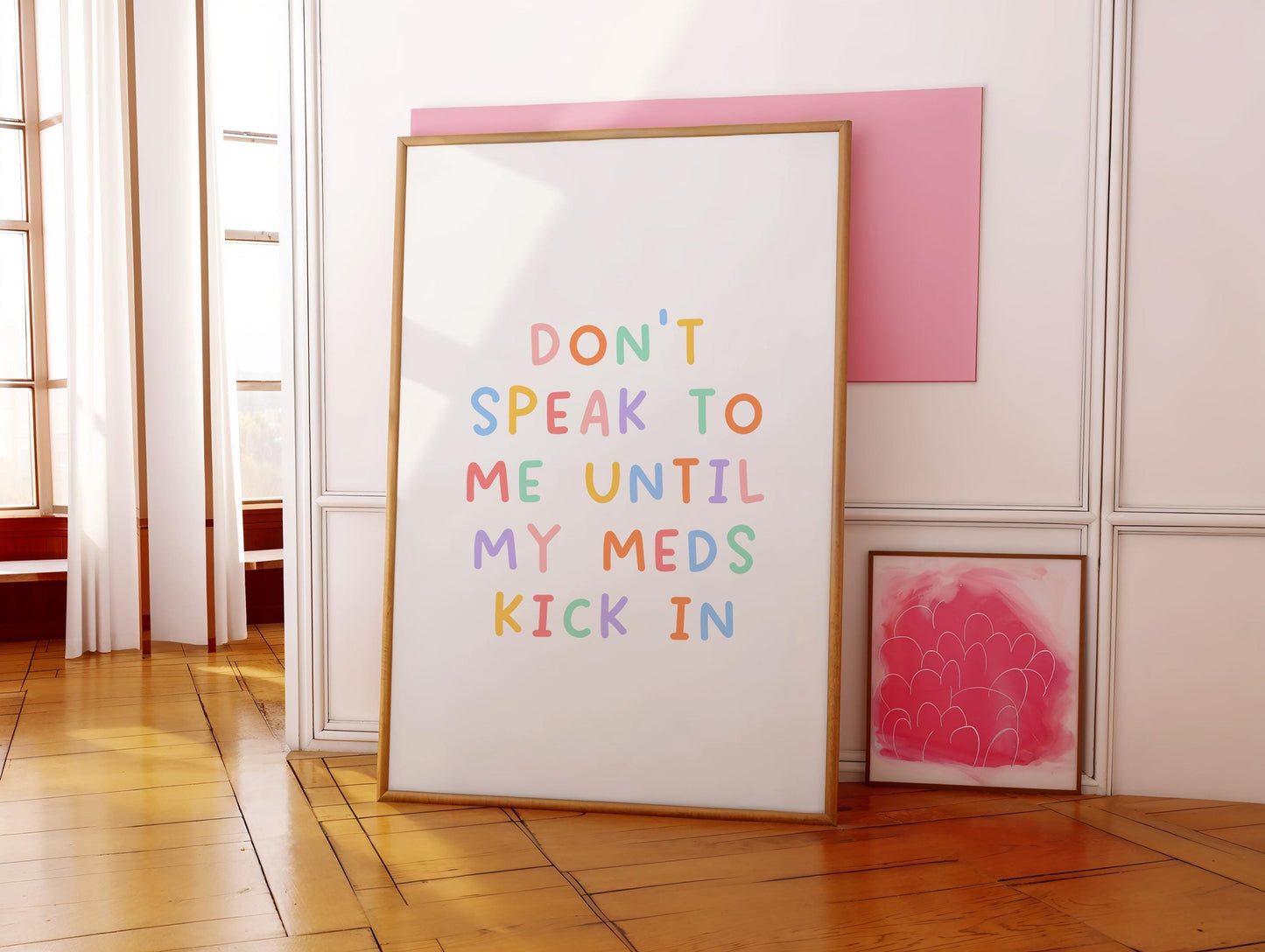 Don't Speak To Me Until My Meds Kick In Print | Funny Meds Print, Don't Forget Your Meds Print, Neurodiverse Print, Chronic Illness Prints