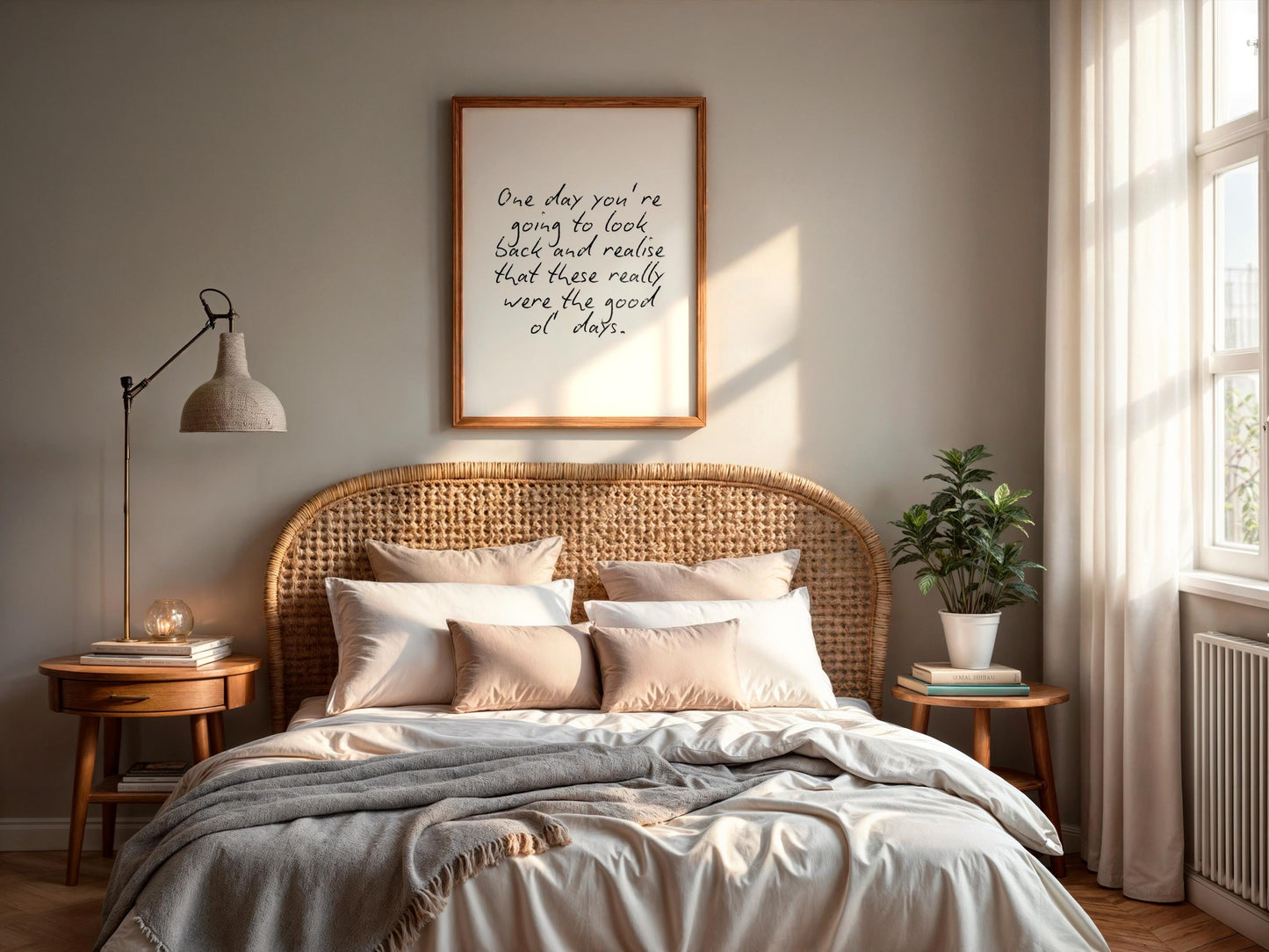 These are the Good Old Days Print | Living Room Poster, Hallway Typography Print, Aesthetic Wall Art, New Home Gift, Housewarming Gift Ideas