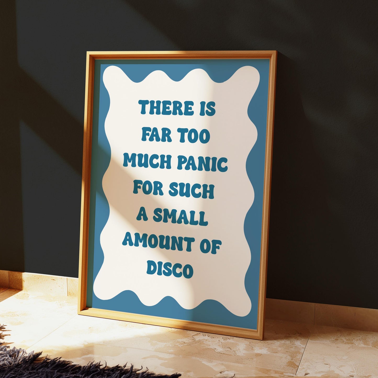 Blue Panic At The Disco Print | Funny Panic Print, Too Much Panic Print, Panic At The Desk-O Print, Retro Blue Print, Anxiety Print, Retro