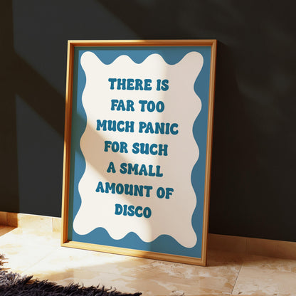 Blue Panic At The Disco Print | Funny Panic Print, Too Much Panic Print, Panic At The Desk-O Print, Retro Blue Print, Anxiety Print, Retro