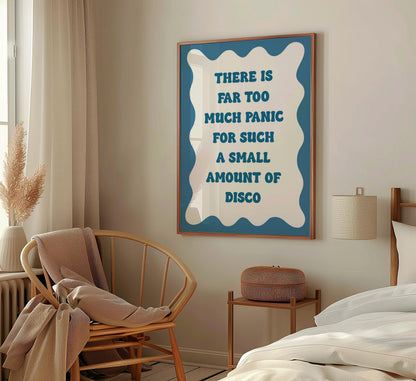 Blue Panic At The Disco Print | Funny Panic Print, Too Much Panic Print, Panic At The Desk-O Print, Retro Blue Print, Anxiety Print, Retro