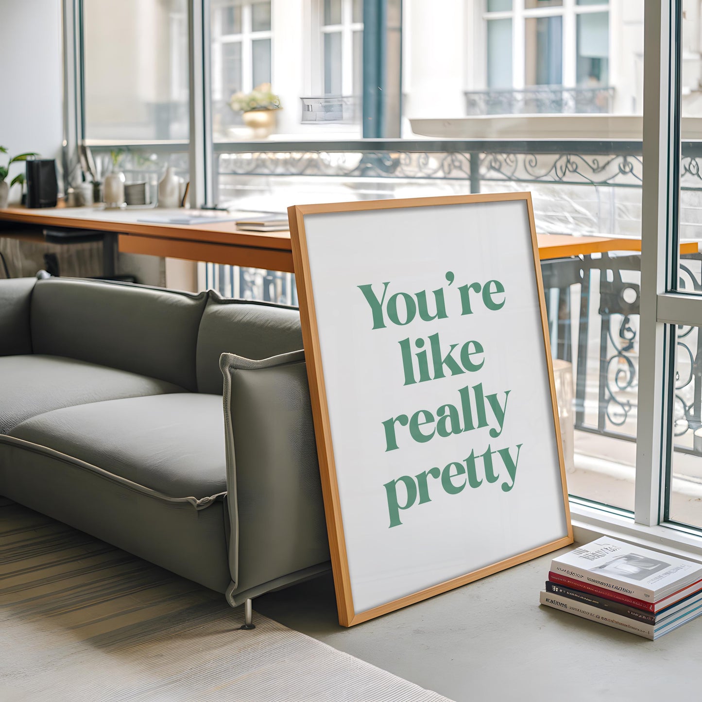 You're Like Really Pretty Print | You're Really Pretty Green Bathroom Print, Girly Bathroom Print, Mean Girls Quote Print, Green Bedroom Art