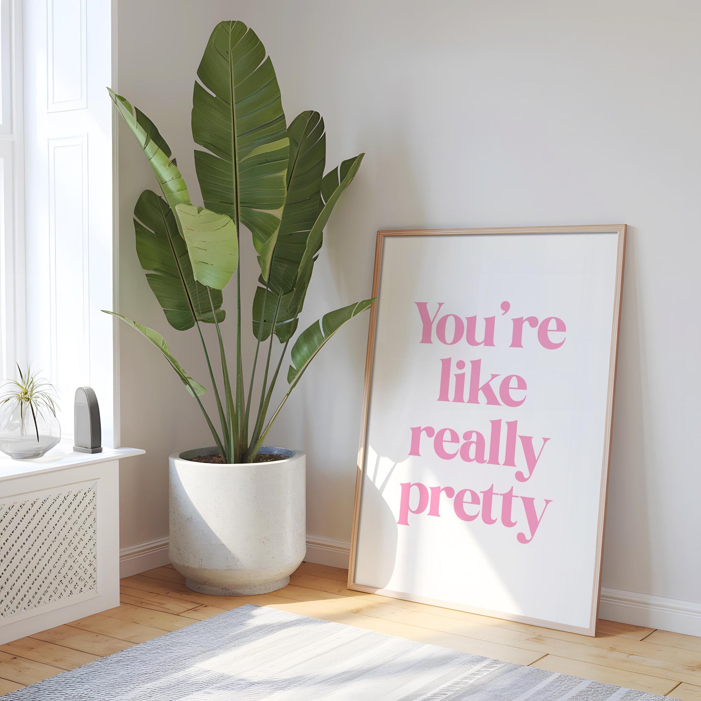 You're Like Really Pretty Print | You're Really Pretty Pink Bathroom Print, Girly Bathroom Print, Mean Girls Quote Print, Pink Bedroom Art