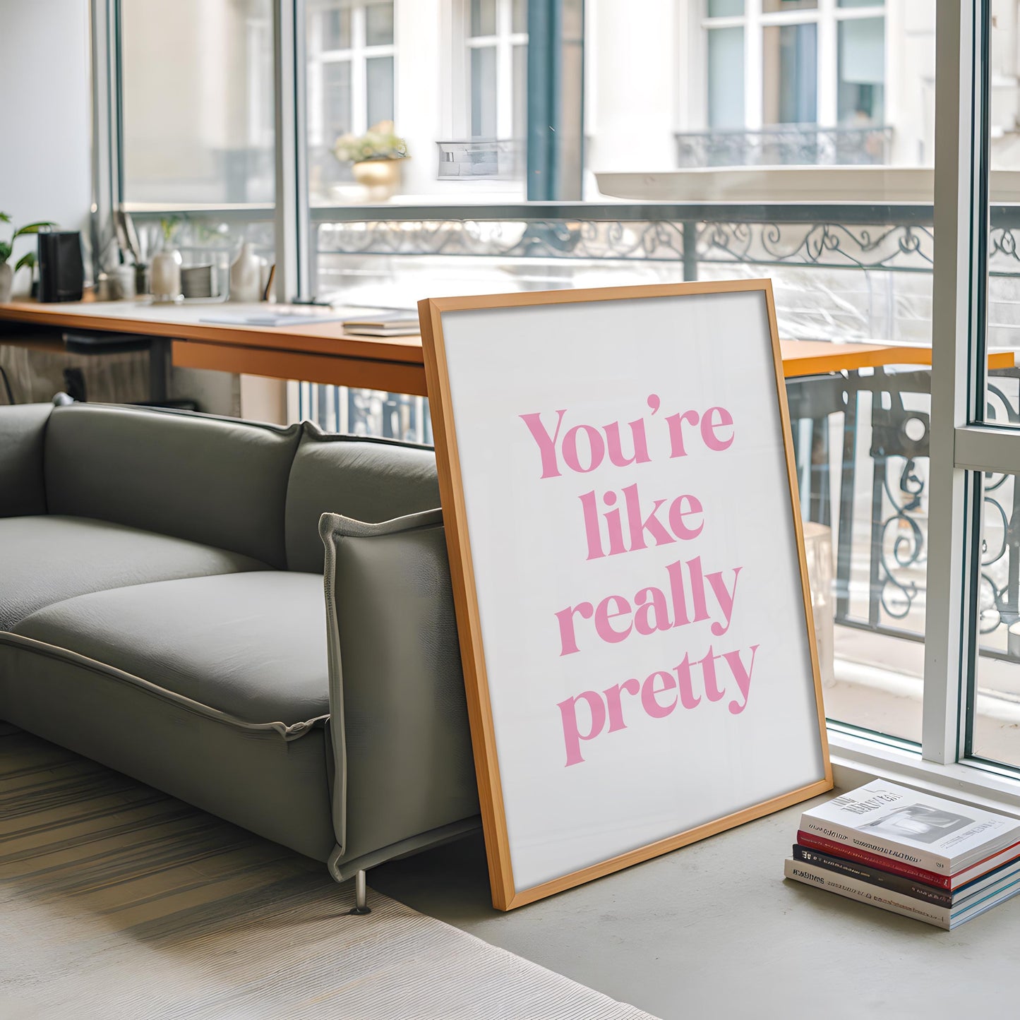 You're Like Really Pretty Print | You're Really Pretty Pink Bathroom Print, Girly Bathroom Print, Mean Girls Quote Print, Pink Bedroom Art