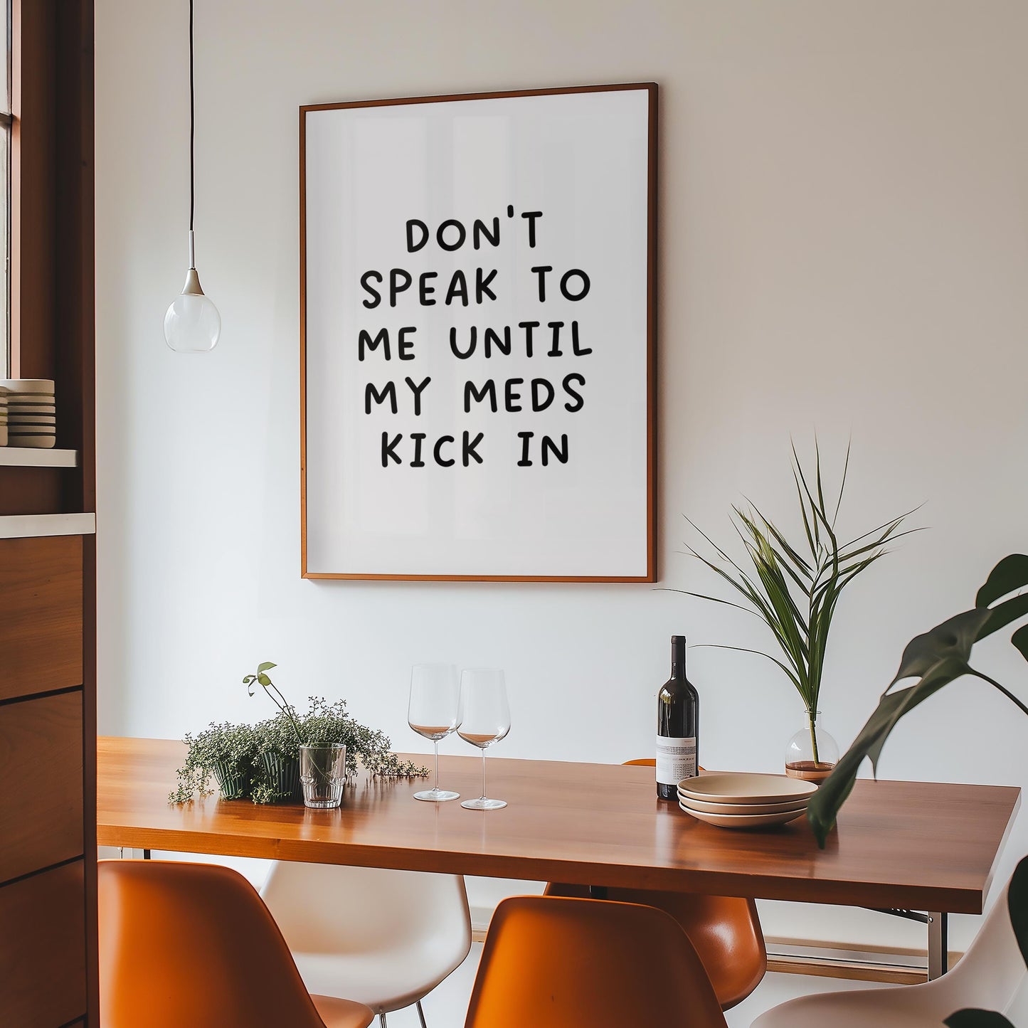 Don't Speak To Me Until My Meds Kick In Print | Funny medication prints, funny quotes, Mental Health Gift, Funny Mental Health Quote Print