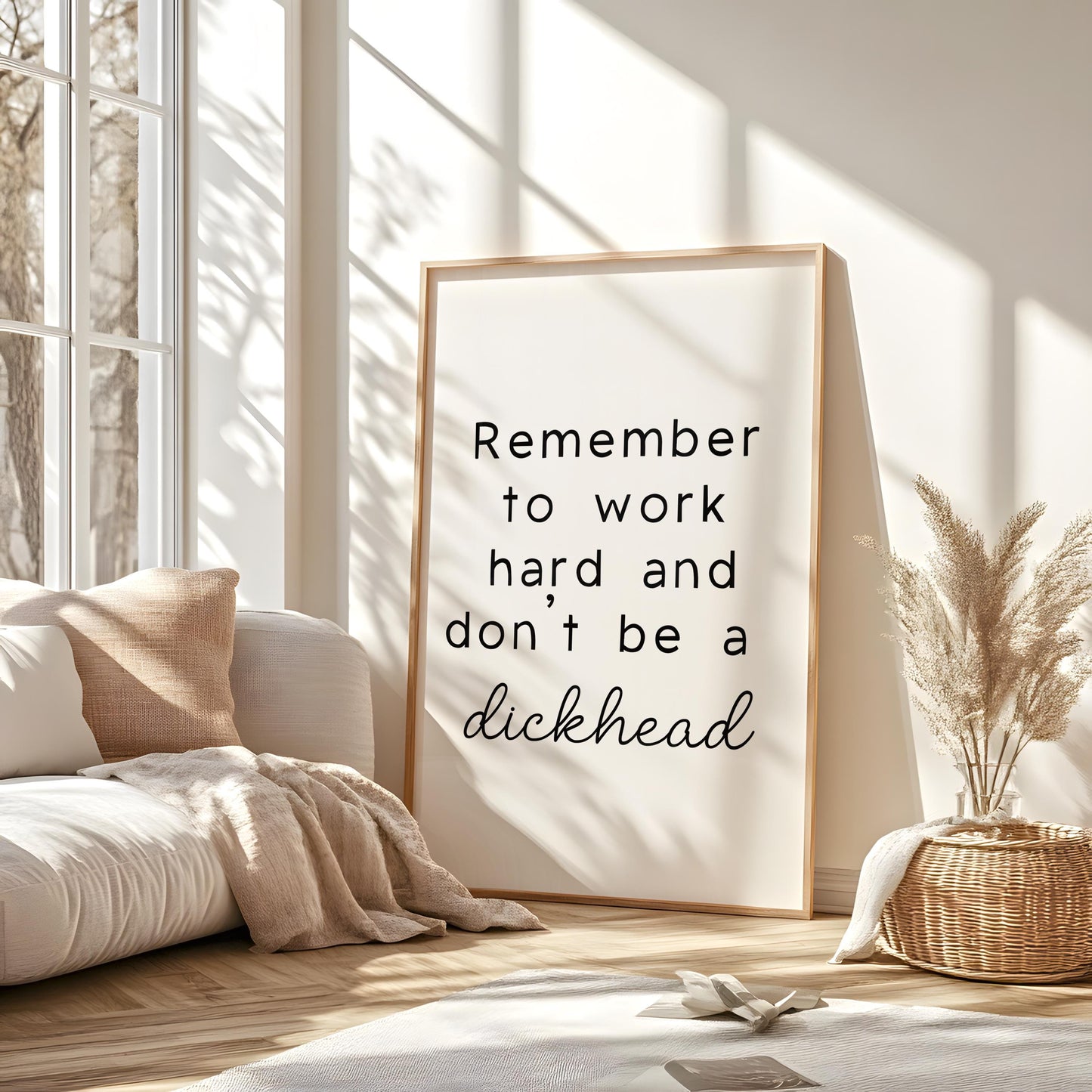 Funny Work Motivation Print | Don't Be a Dickhead Print, Sweary Wall Art, Funny Swearing Prints, Rude Motivation Print, Keep Fucking Going
