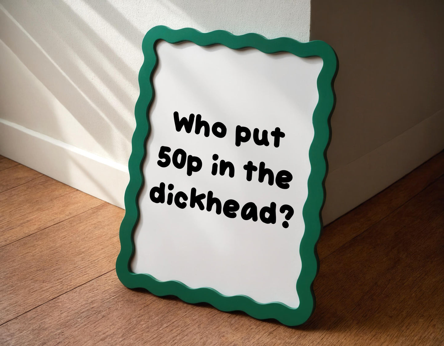 50p In The Dickhead Print | Funny Sweary Print, British Sayings Print, British Wall Art, Sweary Wall Art, Funny Quote Print, British Prints