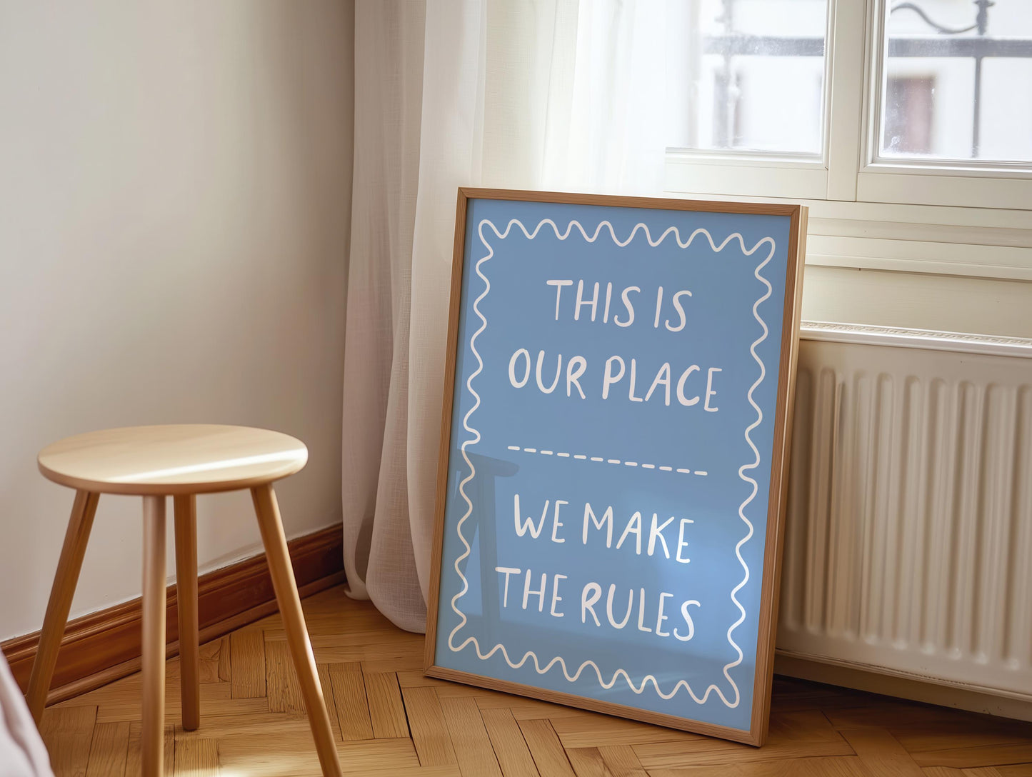 This Is Our Place We Make The Rules Blue Taylor Swift Print | Swift Lover Lyric Print, Taylor Swift Lyric Art, Lover Lyric Wall Art Prints