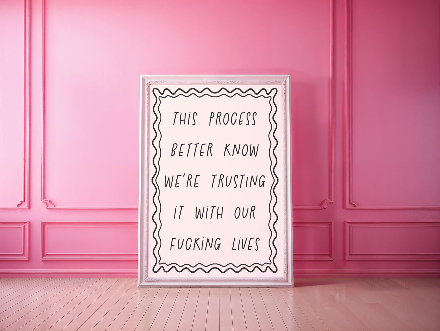 Trust The Fucking Process Print | Large Office Print, Funny Office Wall Art Print, Does The Process Know We're Trusting It, A3 A4 A5 Office