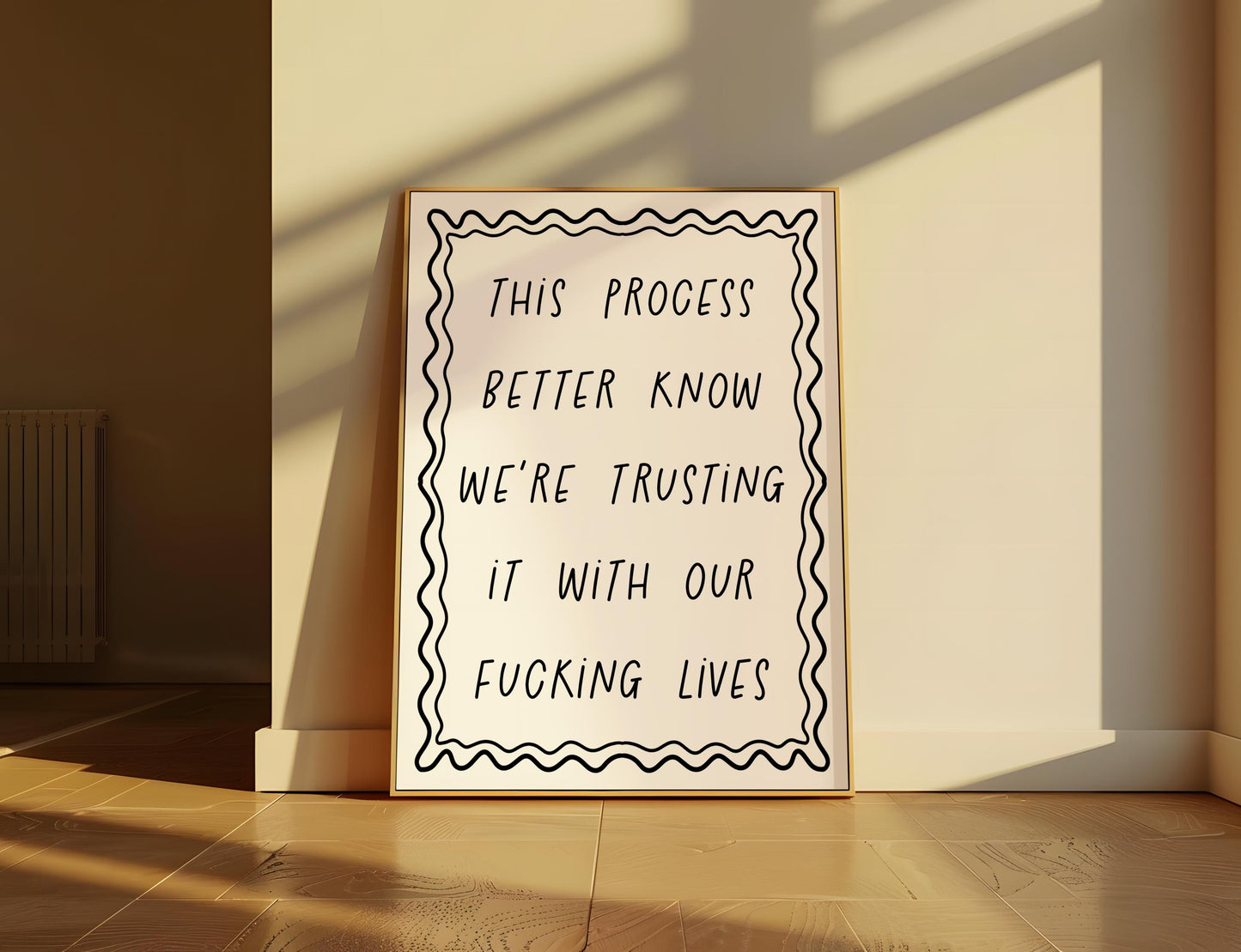 Trust The Fucking Process Print | Large Office Print, Funny Office Wall Art Print, Does The Process Know We're Trusting It, A3 A4 A5 Office