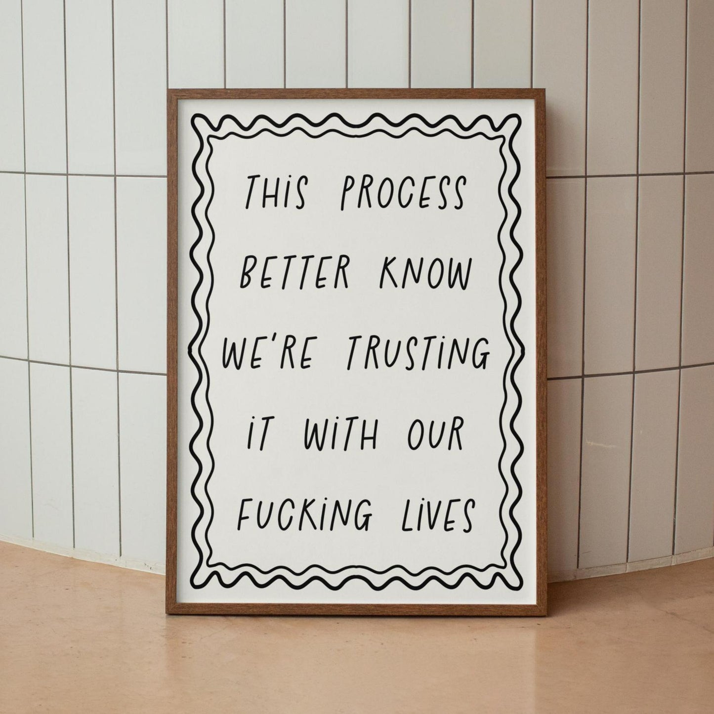 Trust The Fucking Process Print | Large Office Print, Funny Office Wall Art Print, Does The Process Know We're Trusting It, A3 A4 A5 Office