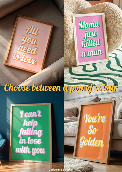 Custom Song Lyrics Print | Music Poster, Wedding Song Gift, A4 A3 or Digital, Choose your own Colour and Lyrics, Custom Wall Art Print