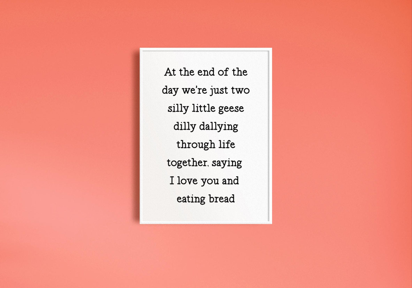 Two Silly Geese Print | Silly Goose Club Print, Pair of Geese Print, Fun Couples Print, Cute Couples Quote, Silly Geese Dilly Dallying Print