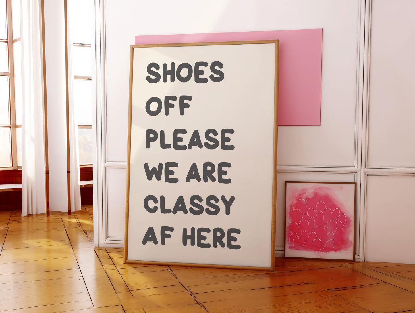 Shoes Off We Are Classy AF Print | Funny Entryway Print, A3 A4 A5 Hallway Print, Take Your Shoes Off Print, No Shoes Quote, Funny Home Quote