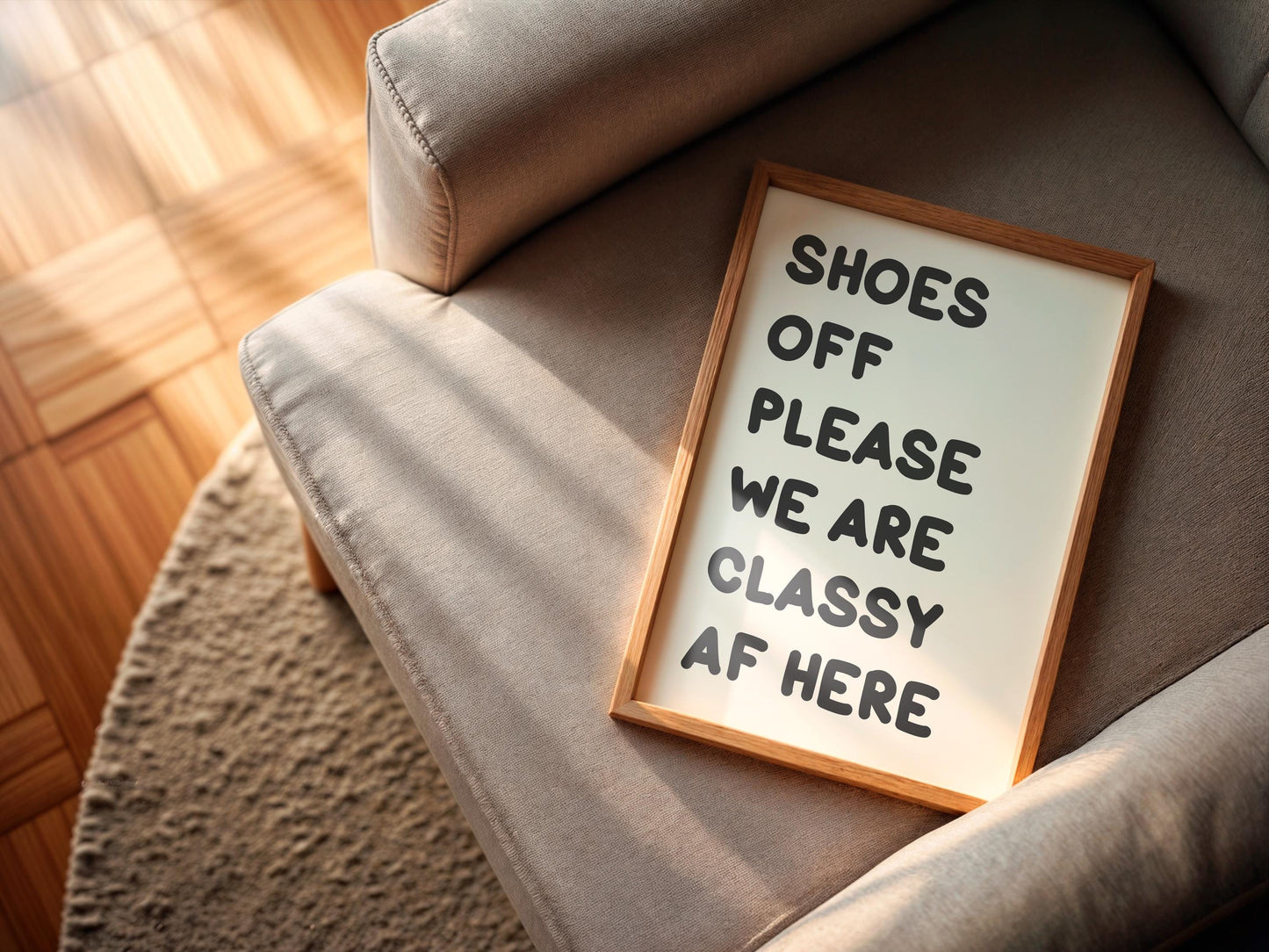 Shoes Off We Are Classy AF Print | Funny Entryway Print, A3 A4 A5 Hallway Print, Take Your Shoes Off Print, No Shoes Quote, Funny Home Quote