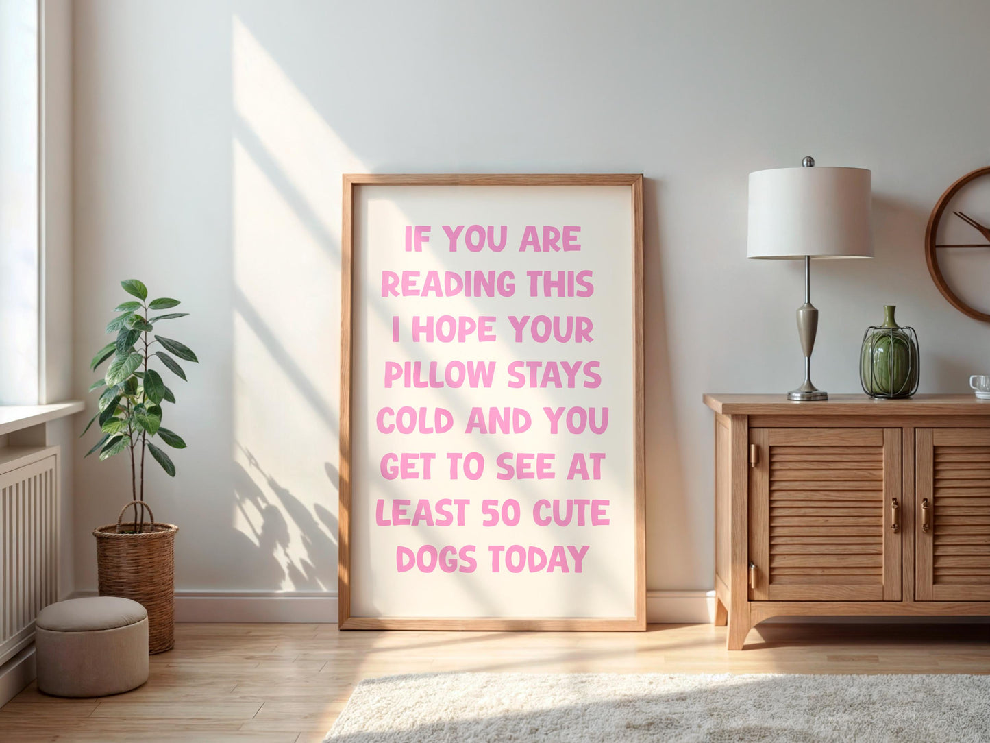 Pink Motivational Print | Preppy Dog Themed Positive Quote, Girly Motivational Quotes, If You Read This Print, Have a Good Day Quote Prints