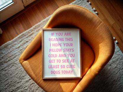 Pink Motivational Print | Preppy Dog Themed Positive Quote, Girly Motivational Quotes, If You Read This Print, Have a Good Day Quote Prints