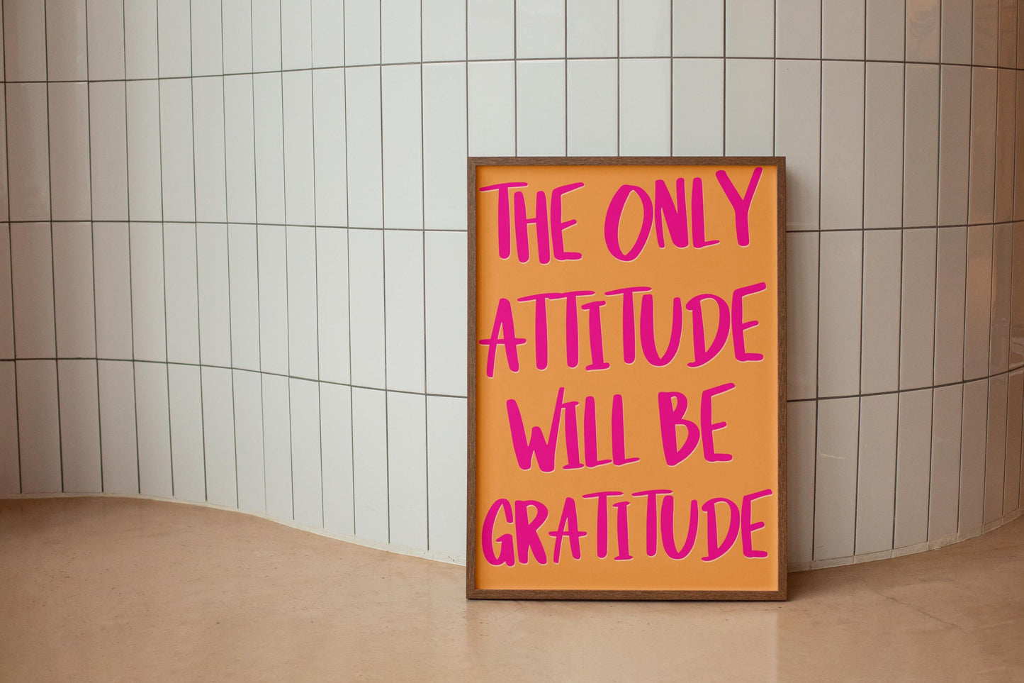 Bold Preppy Gratitude Wall Art Print | Dopamine Decor Quotes, Bright Colourful Dopamine Print, Colourful Gratitude Print, Positive Wall Art
